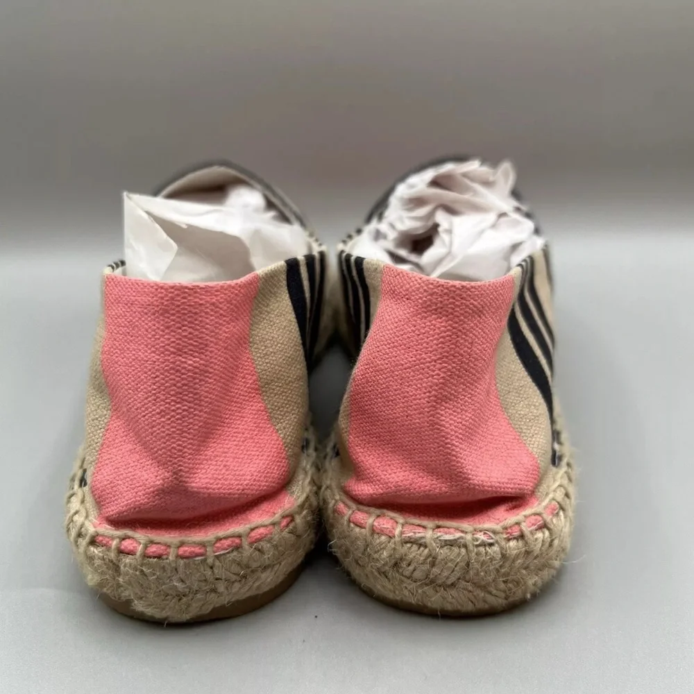 Sam Edelman Verona Espadrille Slip On Women’s 7.5M Navy Pink Striped Boho Canvas